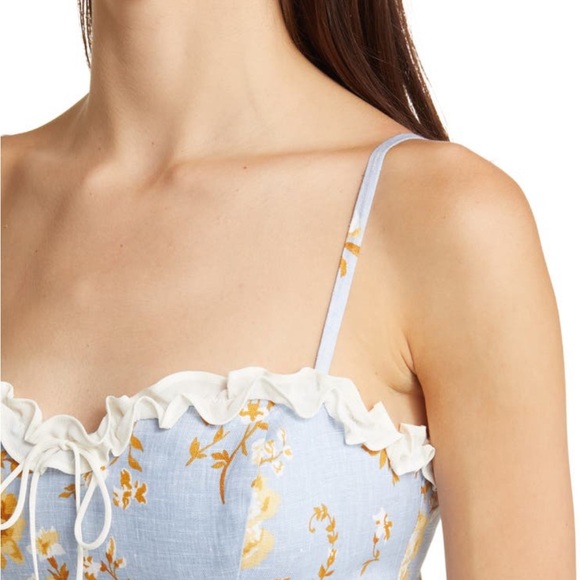 Reformation Skylar Top in Heavenly print - Picture 4 of 5